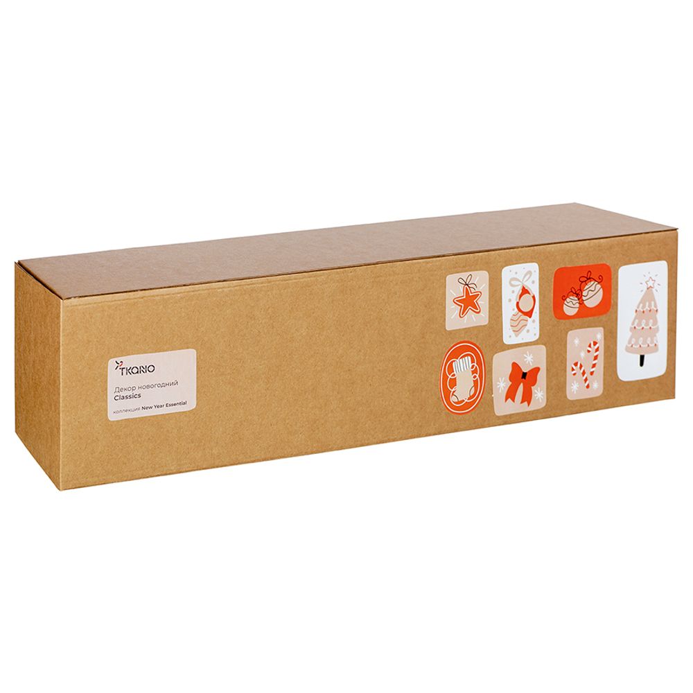 Декор новогодний Classics из джута и гофрированного картона из коллекции New Year Essential, 41,5 см