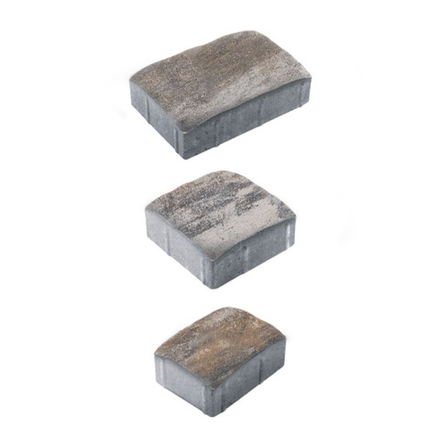 Тротуарная плитка УРИКО, комплект из 3 видов плит, Листопад гладкий Песчаник