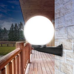 Садово-парковый светильник ЭРА НБУ 01-60-251 шар опаловый настенный IP44 Е27 max60Вт d250mm