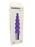 Черный вибратор-ёлочка Enamorment Ribbed Vibe - 18,2 см. (Цвет: черный)