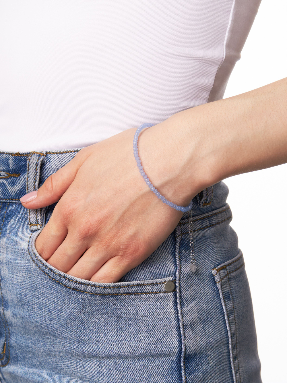 Браслет на руку чешское стекло хамелеон