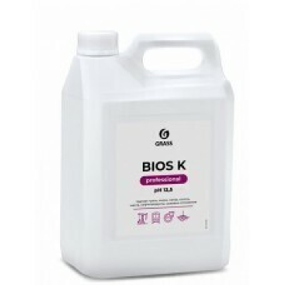 Высококонцентрированное сильнощелочное моющее средство Grass: Биос-К 5,5 кг.