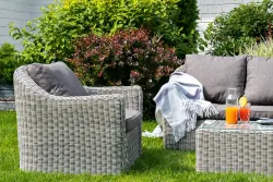 "Фабриция" кресло из искусственного ротанга, цвет серый