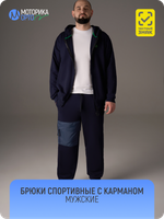 Брюки спортивные мужские с карманом ТН, синий