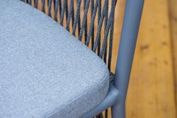 "Романо" обеденная группа на 6 персон, каркас темно-серый, роуп темно-серый