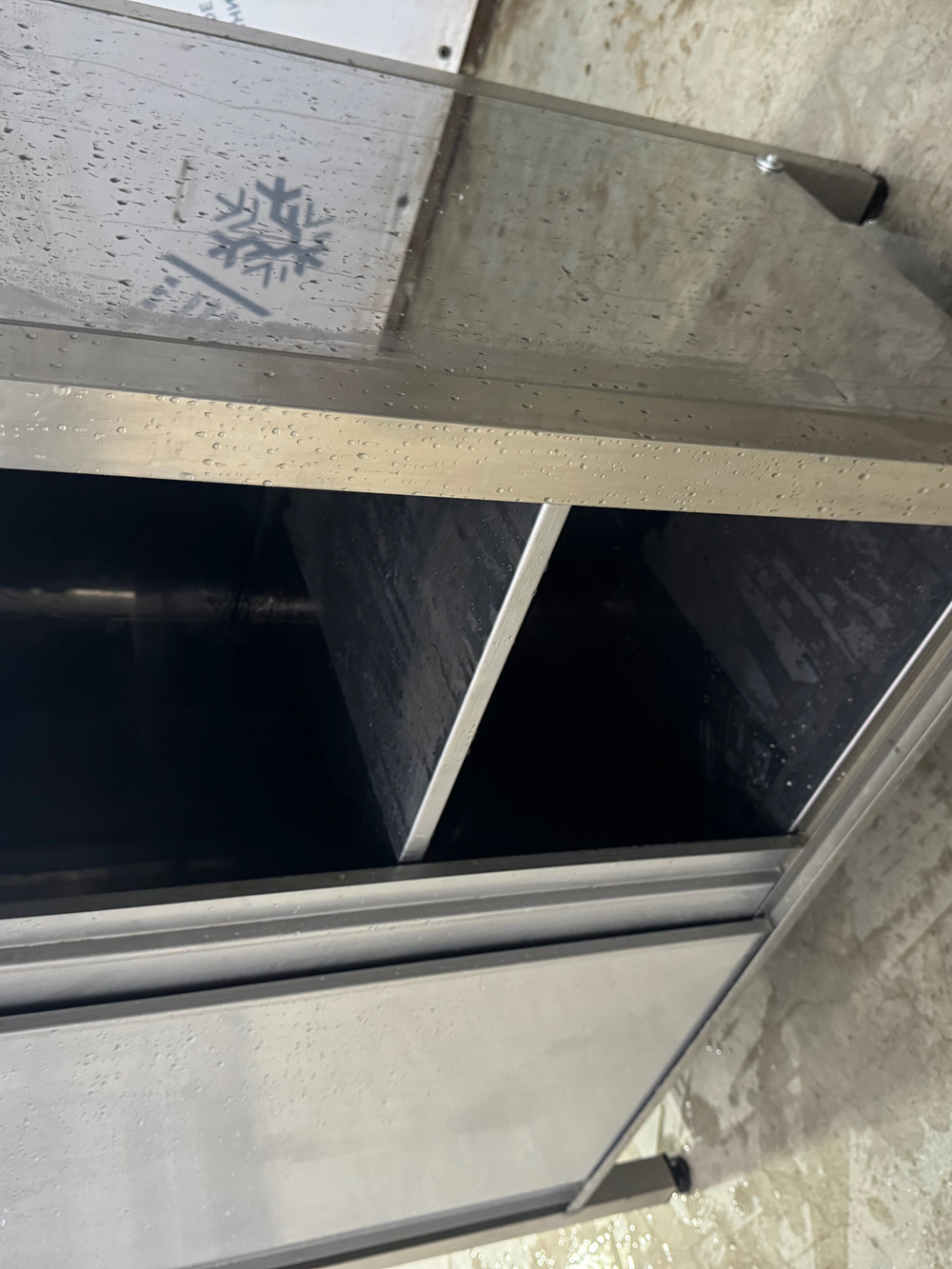 Стол-купе из нержавеющей стали 1000х600х860