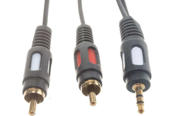 Шнур REXANT Стерео 3,5 мм - 2 RCA, длина 3 метра 17-4234