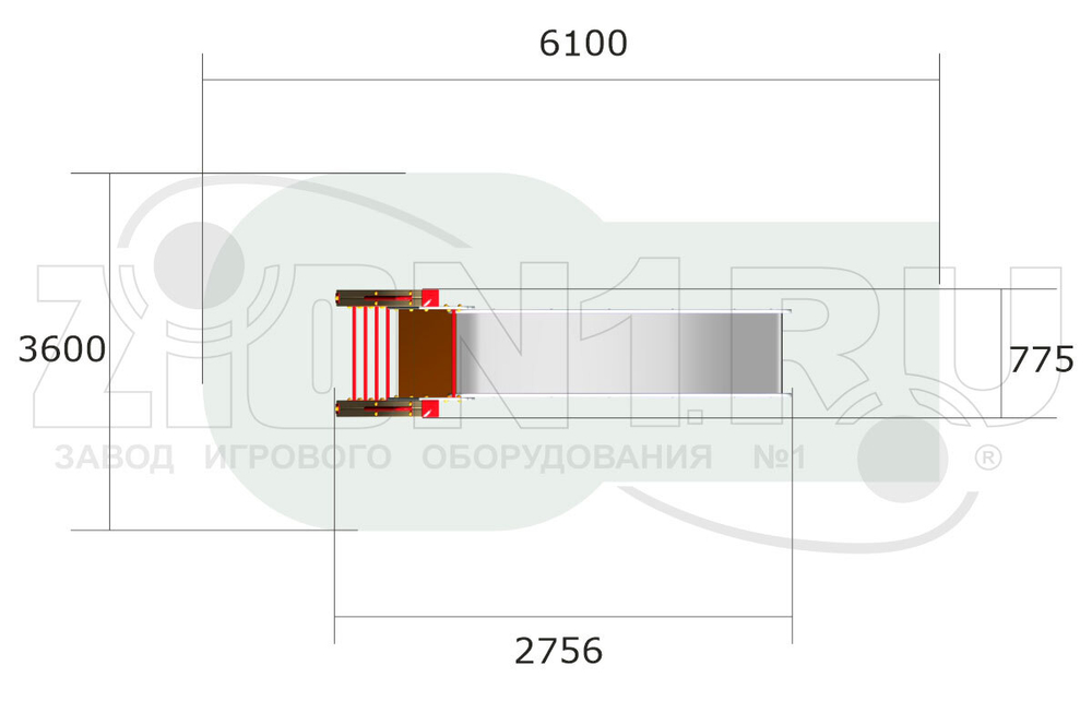 Детская горка Ракета Г041 для игровых площадок