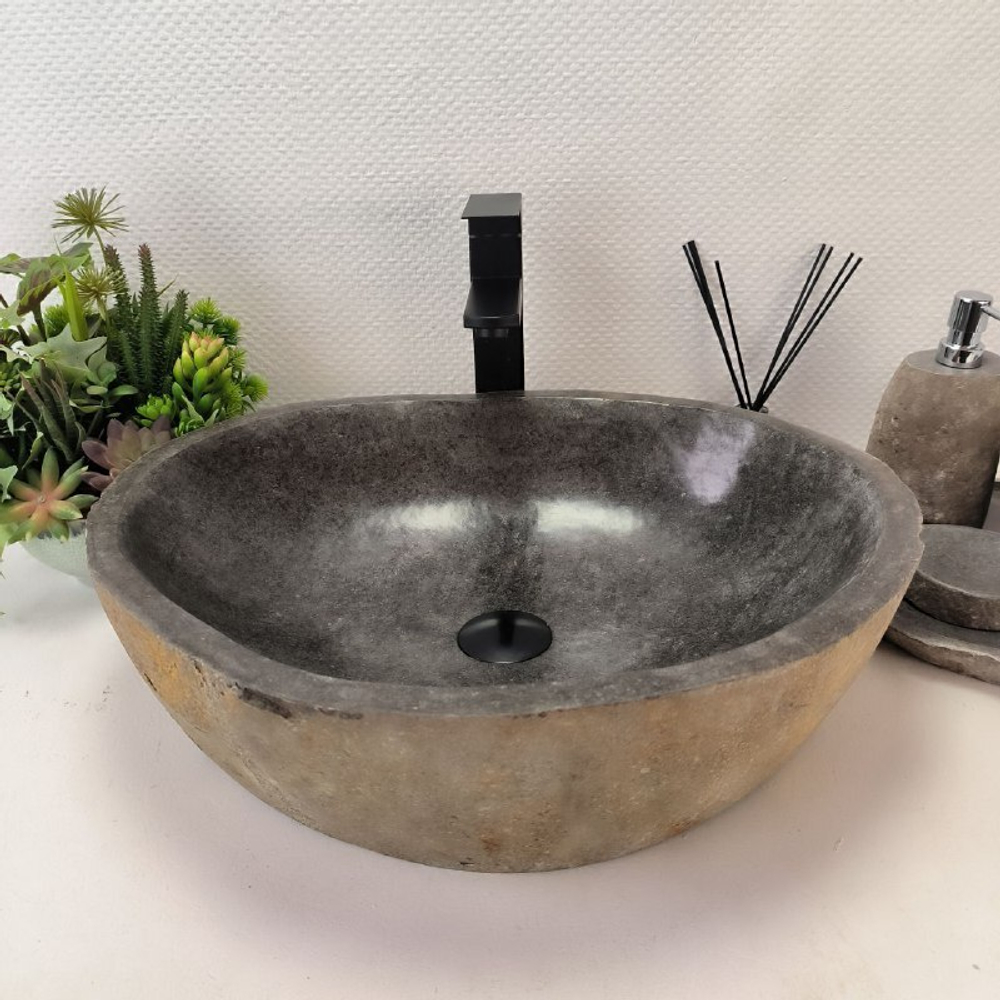 Раковина из речного камня RS-63426 (54*44*14) 0123