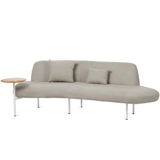 Трехместный диван со столиком Applehart серый