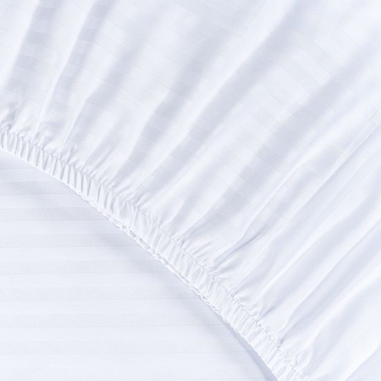 КПБ Premier страйп сатин, 1.5 спальный, 50х70, подод.160х220. простыня 120х200х30 . LINNEN