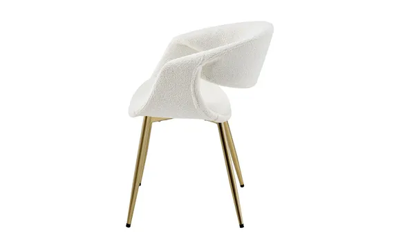 Стул Curv Soft, белый с золотыми ножками