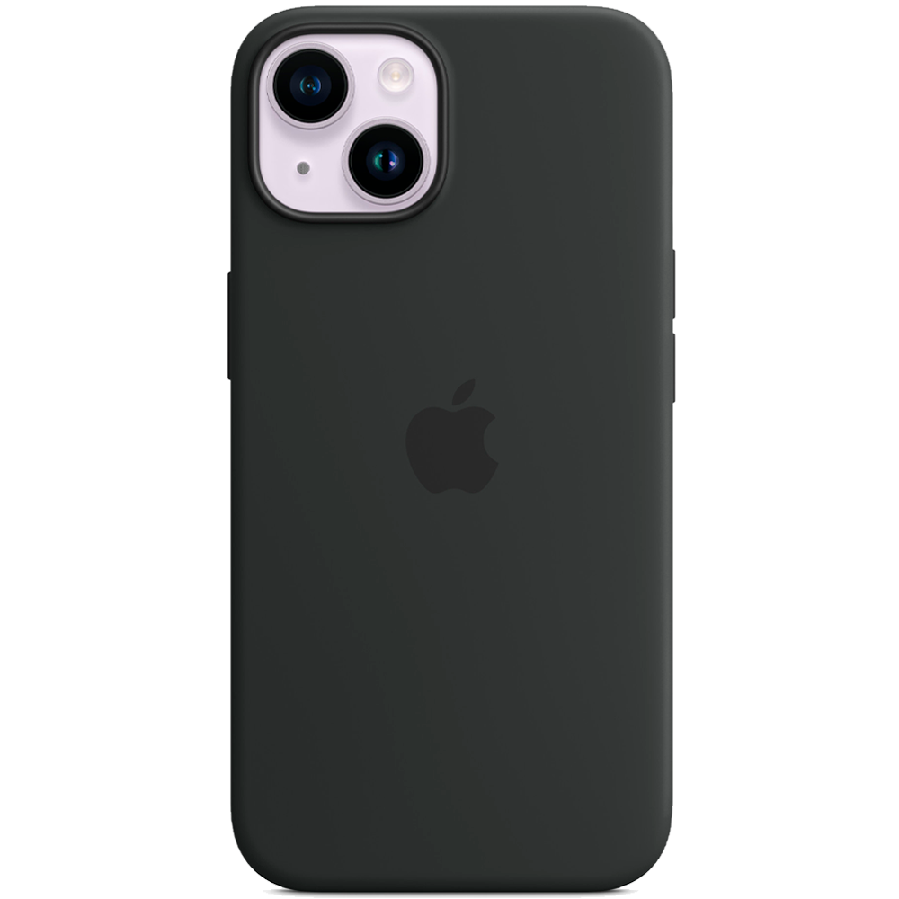 Силиконовый чехол с поддержкой MagSafe Apple Silicone Case для iPhone 14, Midnight (Темная ночь)