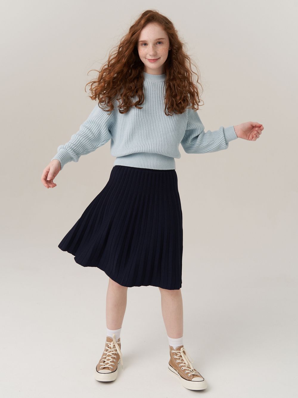 Юбка школьная для девочки AT883 синий