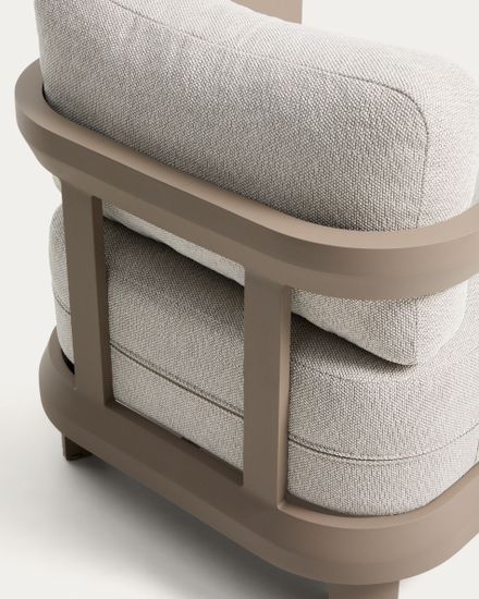 Уличное кресло Nerano из алюминия цвета таупе