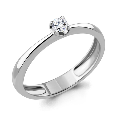 961282 Кольцо из Золота с бриллиантом из коллекции "Признание"