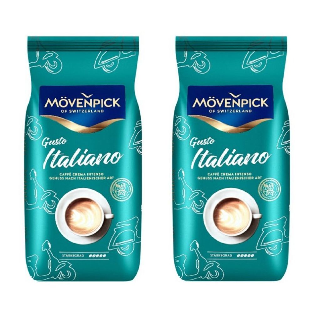 Кофе в зернах Movenpick Caffe Crema Gusto Italiano 1000 г, 2 шт