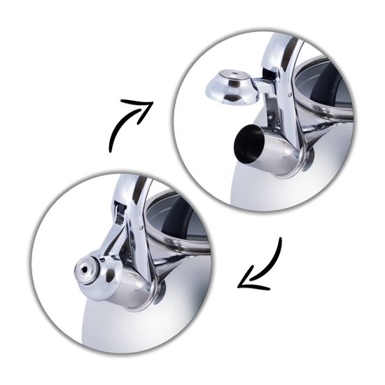 Чайник 2,8 л. из нержавеющей стали со свистком Kamille KM-0674