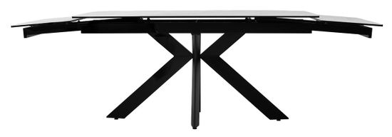 Стол BELLUNO 160 MARBLES KL-99 Белый мрамор матовый, итальянская керамика/ черный каркас