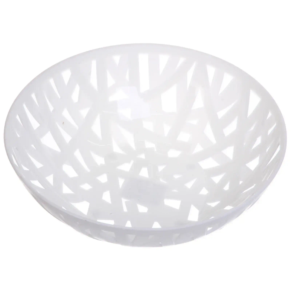 Фруктовница «БИСКОТТИ», цвет дымчатый белый, 26,5*26,5*8,5см