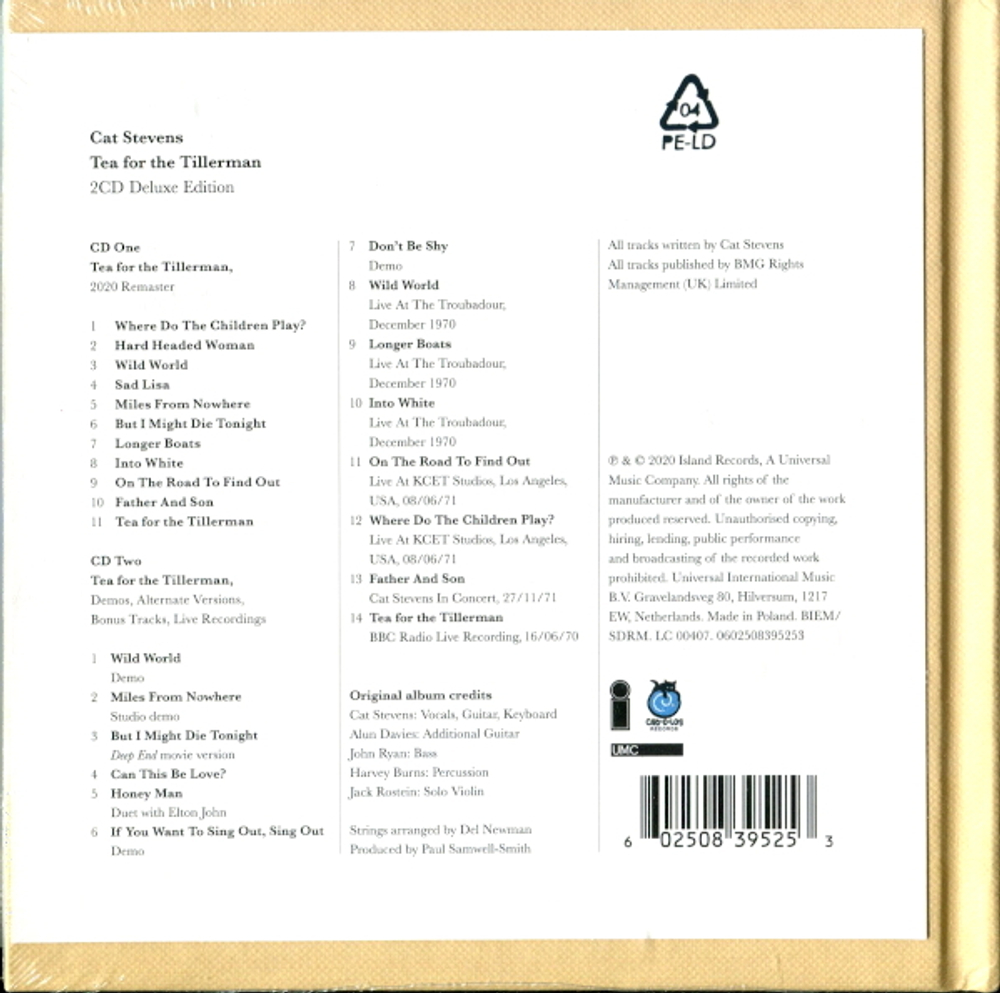 Cat Stevens / Tea For The Tillerman (Deluxe Edition)(2CD)