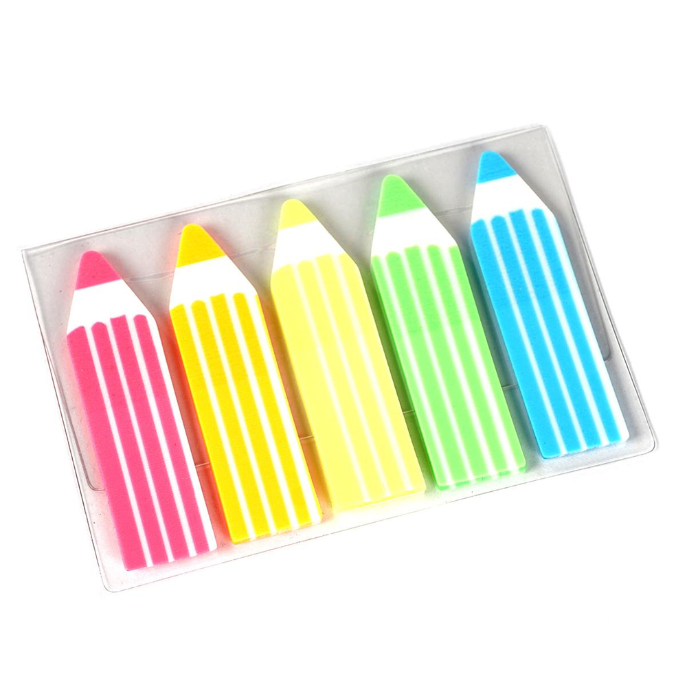 Стикеры пластиковые, 5шт, карандаш, на пластиковой подложке