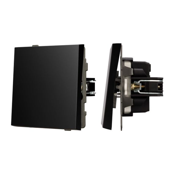 Механизм выключателя одноклавишный непроходной SWT-TENDO-MK01-PL-BK (230V, 10A) Arlight 054035