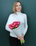 Тюльпан пионовидный розовый Колумбус,19 штук(00069)