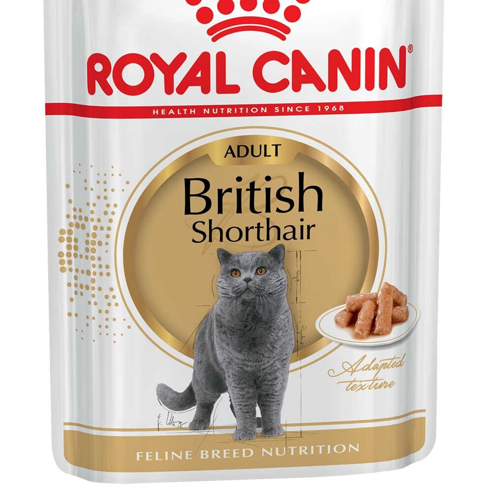 Royal Canin British Shorthair Adult 85 г соус - консервы (пауч) для кошек породы британская короткошерстная (кусочки)