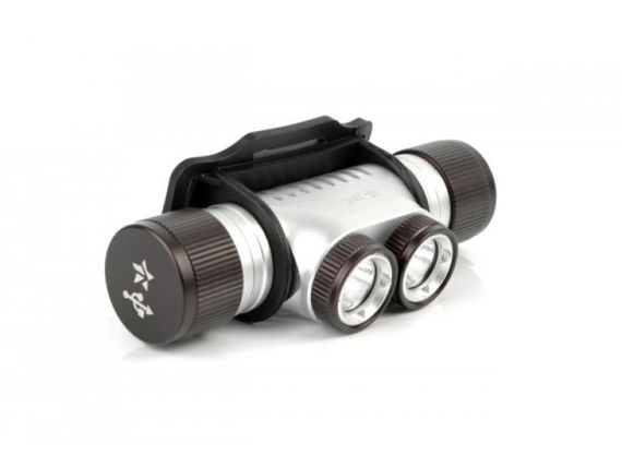 Фонарь подводный налобный Sargan Night Star 900 люмен теплый свет серебристо-черный