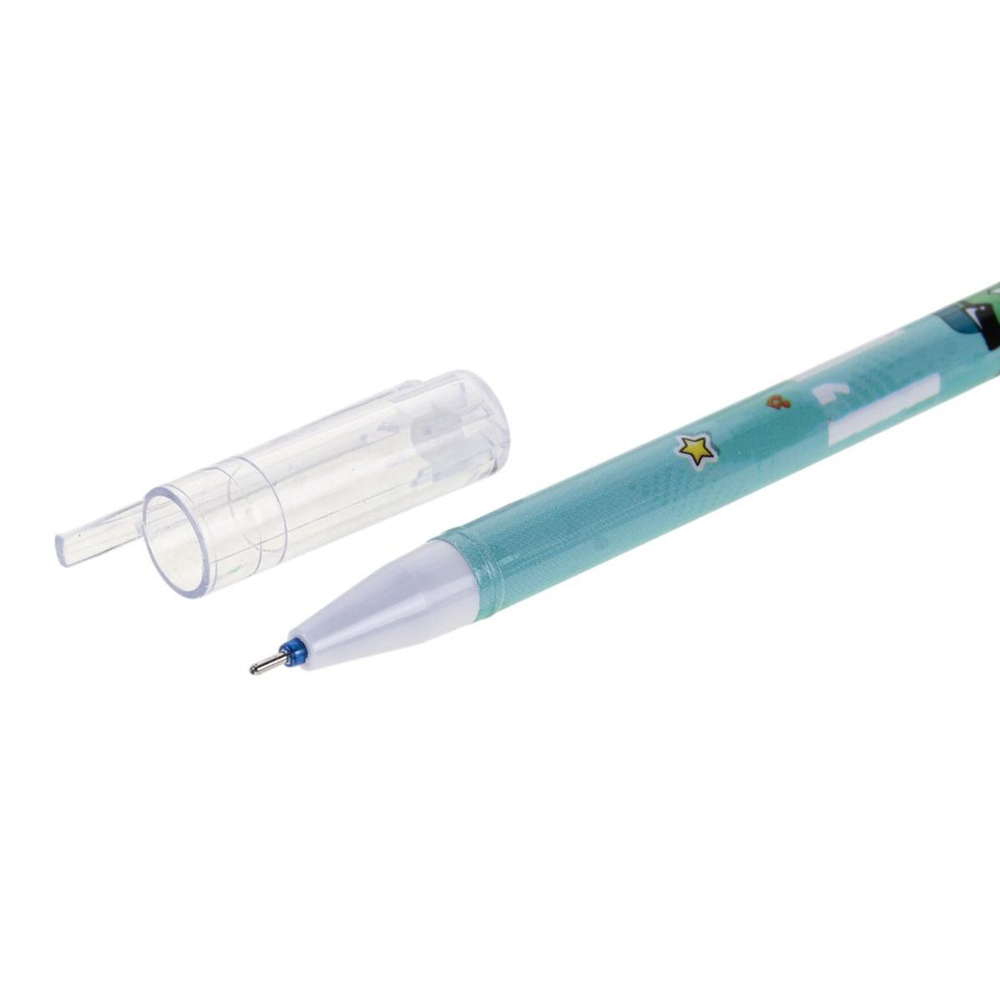 Ручка пиши-стирай "Крутой Дино" 0,5мм, синяя, 4 вида микс