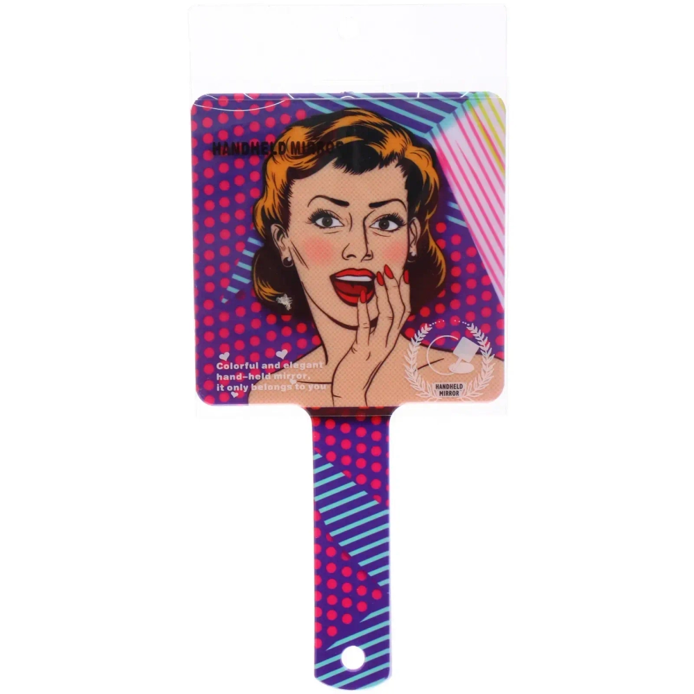 Зеркало косметическое «ИМАНИ - ГЛАМ», микс 4 дизайна, 23,4*12см (PVC подвес)