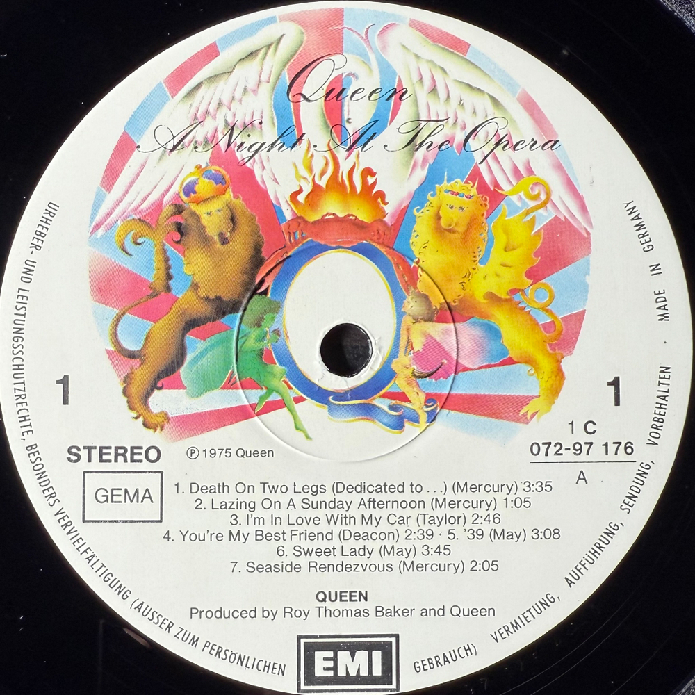 Queen – A Night At The Opera (Германия 1976г.)