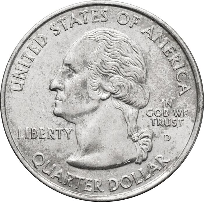 25 центов (1/4 доллара, квотер) 2006 США «Штат Северная Дакота» (D) XF