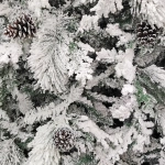 Ёлка «Кружевница» 240 см, ПВХ+Леска с шишками белая снежная посыпка (819 веток)