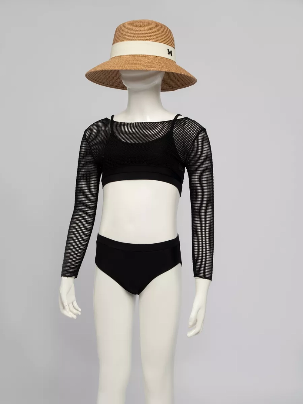 купальник раздельный спортивный 3 в 1 топ кроп парео