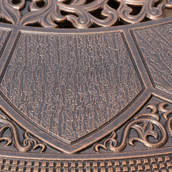 Обеденный комплект из литого алюминия стол Сандаловое дерево(118см)