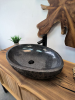 Раковина из речного камня RS-65893 63х46х15 из натурального камня