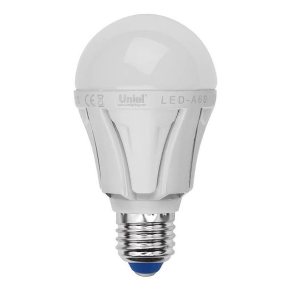 Лампа светодиодная Uniel E27 8W 4000K матовая LED-A60 8W/NW/E27/FR PLP01WH UL-00001523