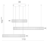 Подвесная люстра Divinare RENATA 1135/02 SP-90