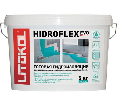 Мастика гидроизоляционная Litokol Hidroflex зеленый 5 кг