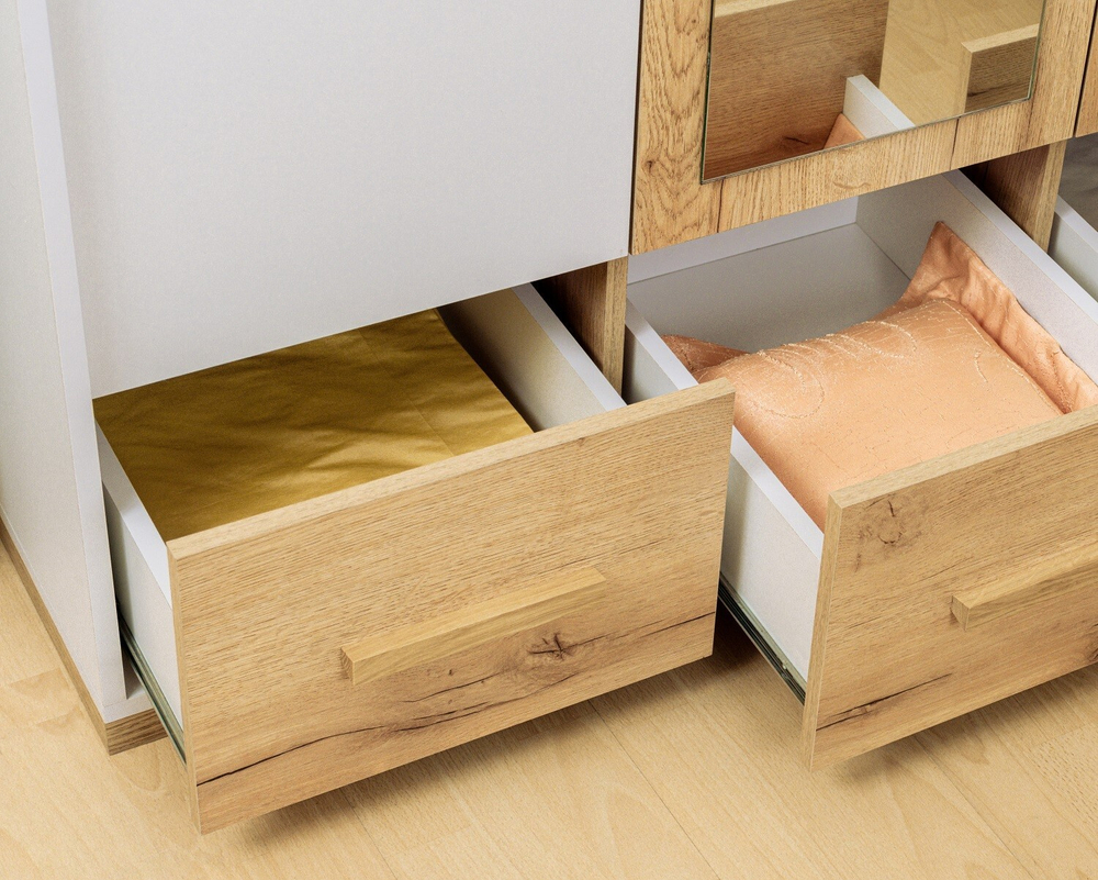 Шкаф для одежды и белья Айрис 444, дуб