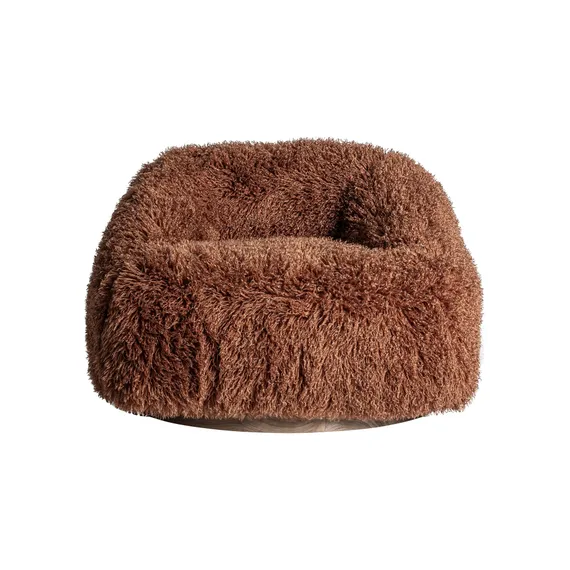 Лаунж-кресло VICAL Pavia, коричневый мех