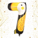 Шар фольгированный 40» (100 см) Цифра 7"Весёлый зоопарк»