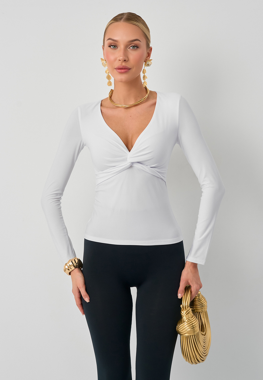 Блуза (Лонгслив) с деталью