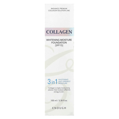Enough, Collagen, отбеливающая увлажняющая основа, SPF 15, № 13, 100 мл (3,38 жидк. унц.)