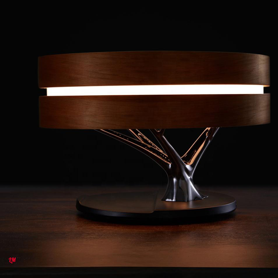 Умный светильник HomeTree Dawn (YT-M1601-B3) с беспроводной зарядкой и колонкой (Brown)