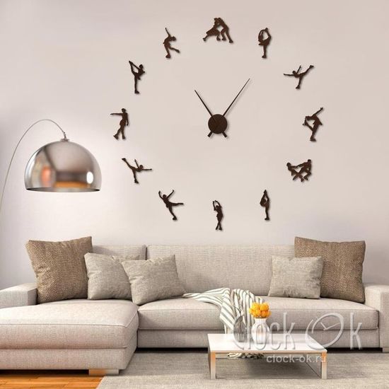 Настенные 3D часы Фигурное катание
