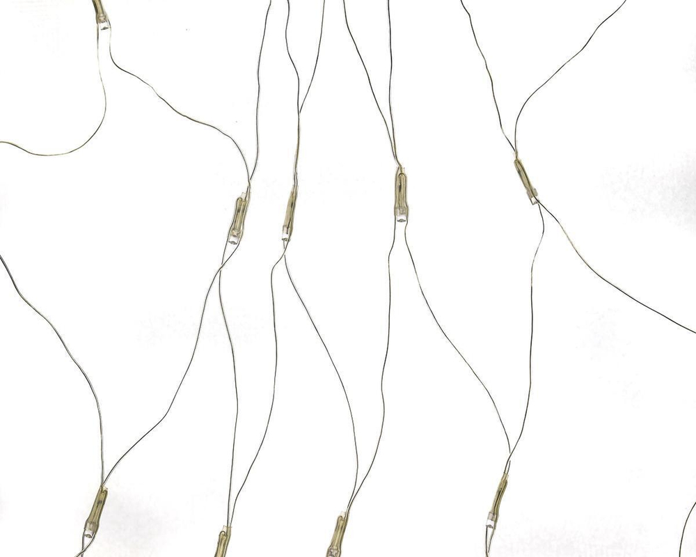 Электрогирлянда сетка цветная LED 120 лампы, 1,5*1,5м, 4 вида мигания, прозрачный провод, коробка