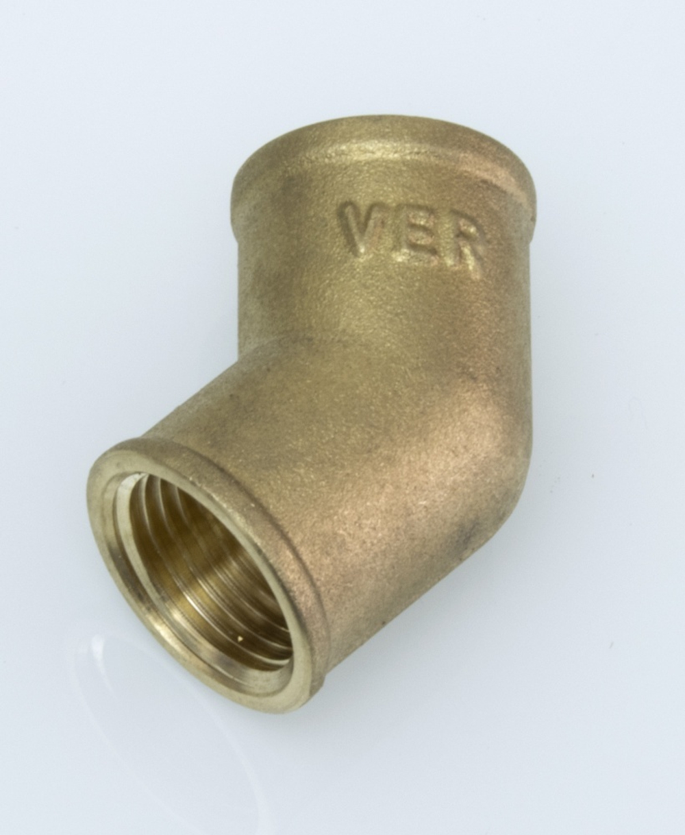 Уголок латун 45° 1/2 Г. х 1/2 Г.  ViEiR  (160/10шт)